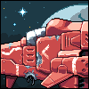 Chriss Foss Style Space fighter icon/pixelart