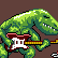 Dino Pixel Rock icon/pixelart
