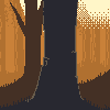 Forest at Dusk Background icon/pixelart