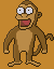 Happy chimp icon/pixelart