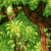 Trail in the woods icon/pixelart
