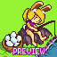 Easter Bunnys working hard! icon/pixelart