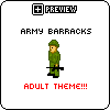 Army barracks icon/pixelart