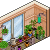 Patio greenery icon/pixelart
