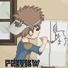 artist child icon/pixelart