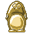 Golden Penguin Statue icon/pixelart