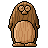 Wooden Penguin Statue icon/pixelart