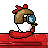 Flying Chicken icon/pixelart