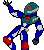 Blue Eel icon/pixelart