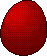 Red egg. icon/pixelart
