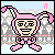 Bunnies and penguins. icon/pixelart
