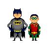 Fat.Batman and Robin icon/pixelart