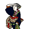 Japanese Traditional Art in pixel 03 icon/pixelart