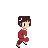 Running chinese girl icon/pixelart