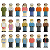 Pixel people icon/pixelart