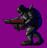 Boss with gun icon/pixelart