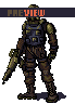 Post-ApocalypseSoldier Concept Sprite icon/pixelart