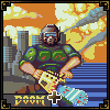 Doomguy chainsaw massacre icon/pixelart