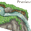 Sparkling stream icon/pixelart