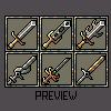 Some weapons icon/pixelart