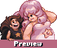 Rose Quartz and Greg Universe icon/pixelart