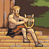 Greek temple icon/pixelart