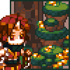 Japanase Ogre Girl icon/pixelart