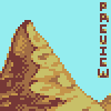 Mountain background icon/pixelart