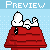 Sleeping with Snoopy icon/pixelart