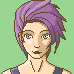 Purple Girl icon/pixelart