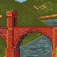 Red Bridge icon/pixelart