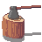 Firewood stump icon/pixelart