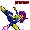 Marvel's Psylocke icon/pixelart