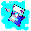 catching butterfly - old icon/pixelart