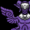 Purple dragon statue icon/pixelart