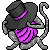 Hat Cat in Purple icon/pixelart