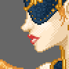 In Blue & Gold icon/pixelart