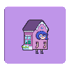 Girl with glasses house AT:HIKWYSOG?! icon/pixelart