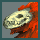 Fiery Skullhead icon/pixelart