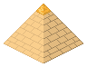 Egyptian pyramid icon/pixelart