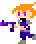Platformer run-cycle icon/pixelart