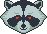 Zombanimals: Smiley Raccoon #pixeltatto icon/pixelart