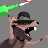 Molotov rat icon/pixelart