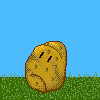 Sad Unibrowed potatoe icon/pixelart