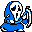 Reaper with Scream Mask icon/pixelart