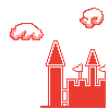 Redscale : Medieval castle icon/pixelart