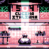 Italian restaurant icon/pixelart