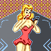 Retro Lady icon/pixelart