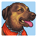 doggy portrait icon/pixelart