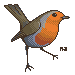 European Robin icon/pixelart